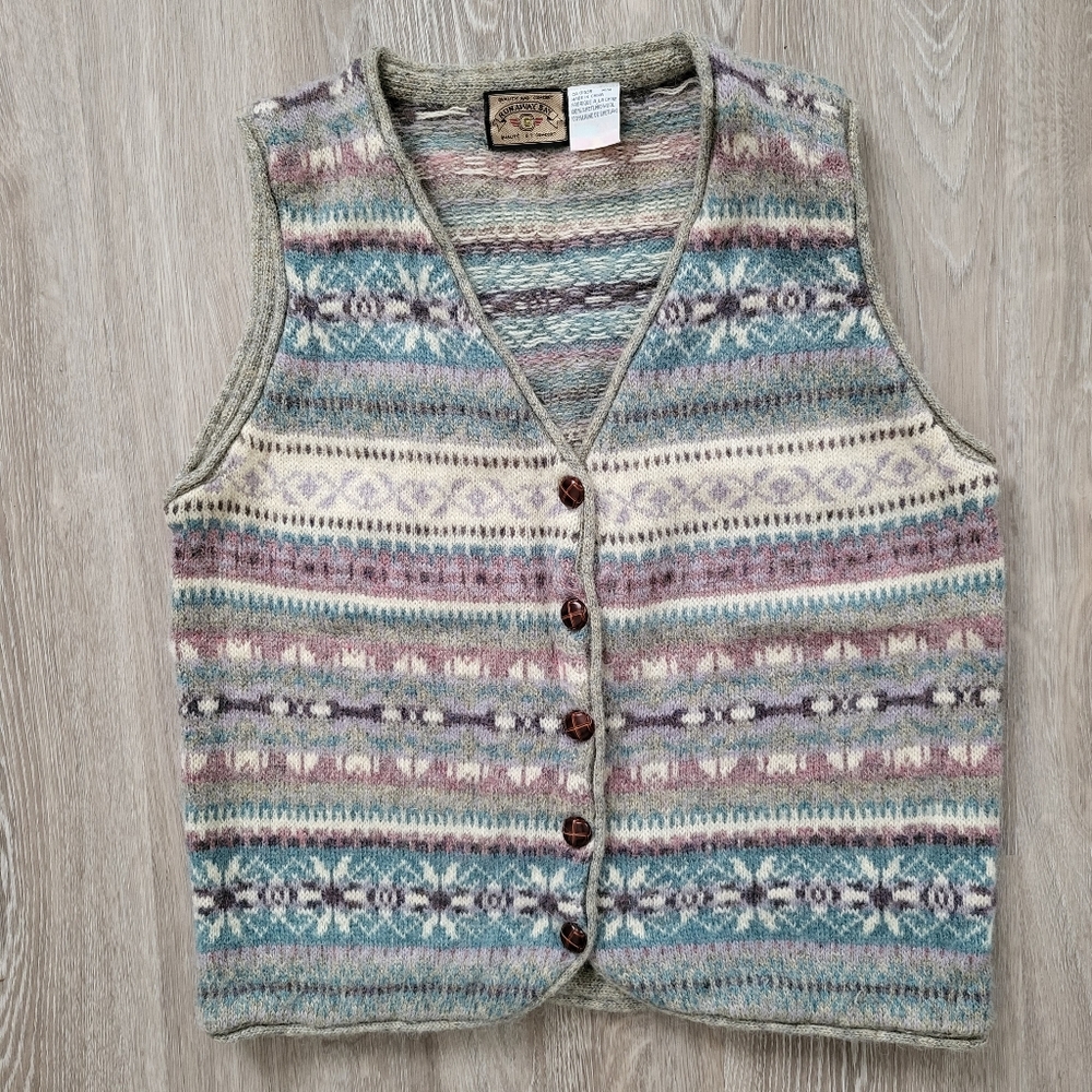 Fair Isle Wool Sweater Vest